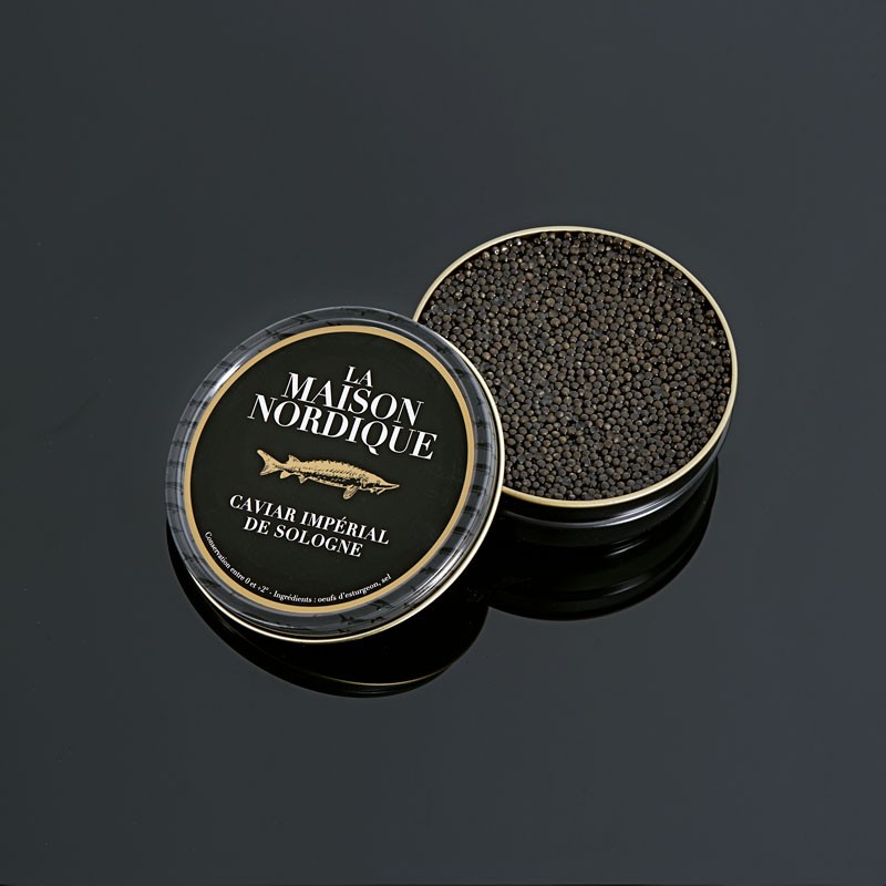 Boîte de caviar Impérial de Sologne ouverte - La Maison Nordique