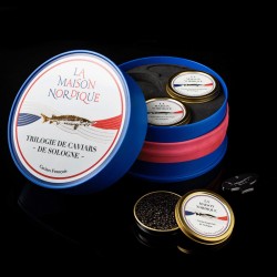Coffret trilogie de caviars de Sologne ouvert - La Maison Nordique