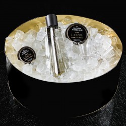 L'Orbe Vodka Caviar - bouteille accompagnée d'une boite de caviar Impérial de Sologne, La Maison Nordique