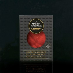 Saumon tranché mariné à la betterave (2 tranches) - La Maison Nordique