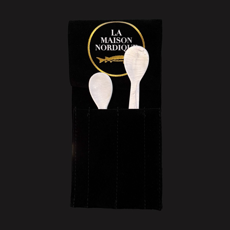 Mother-of-Pearl Spoon Set with pouch - La Maison Nordique