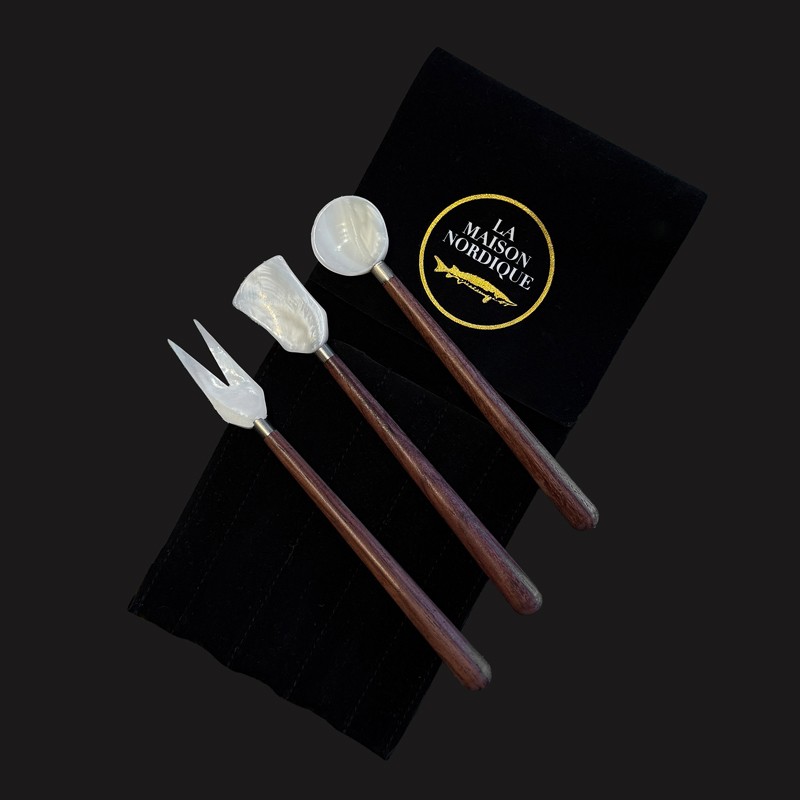 Couverts en Nacre avec pochon - La Maison Nordique