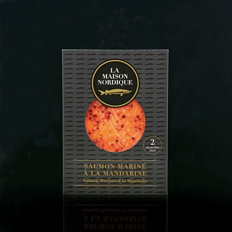 Saumon tranché mariné à la mandarine (2 tranches) - La Maison Nordique